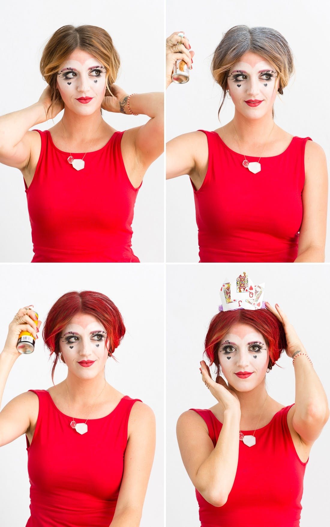 DIY Queen of Hearts Makeup and Costume Brit Co