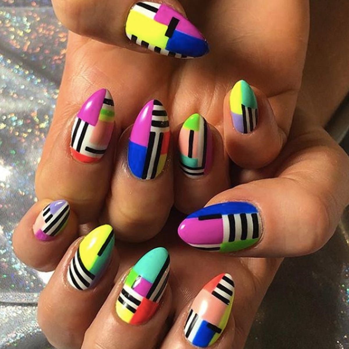 16 Color-Block Nail Art Ideas Courtesy of Instagram - Brit + Co