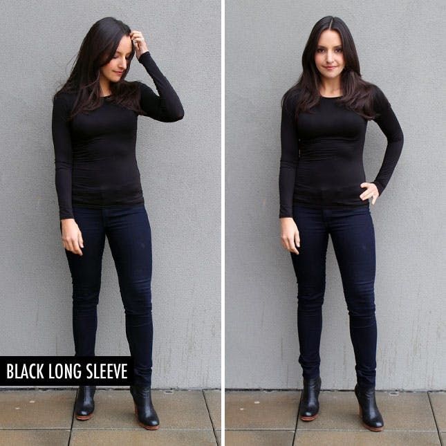 Black long sleeve clearance outfit