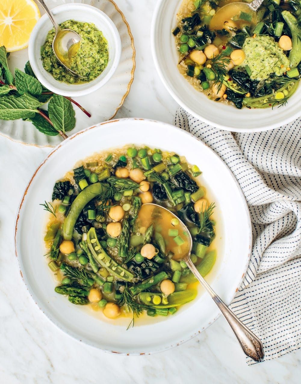 This Lemony Greens Soup Recipe Will Help You Reset All Spring - Brit + Co