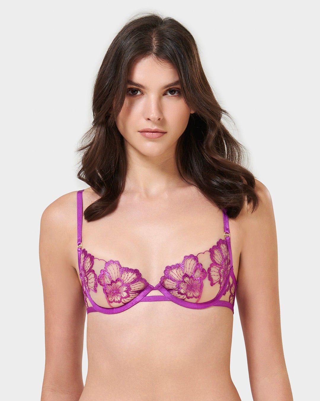 By Anthropologie Sheer Lace Underwire Bralette
