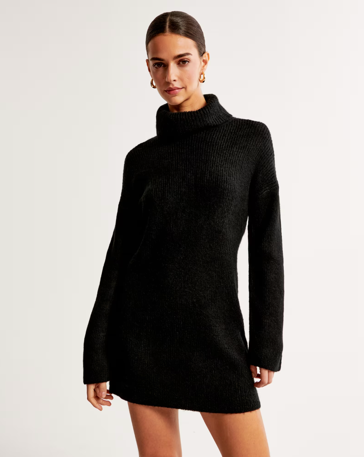 Wherever You Go Black Turtleneck Sweater Dress – Shop the Mint