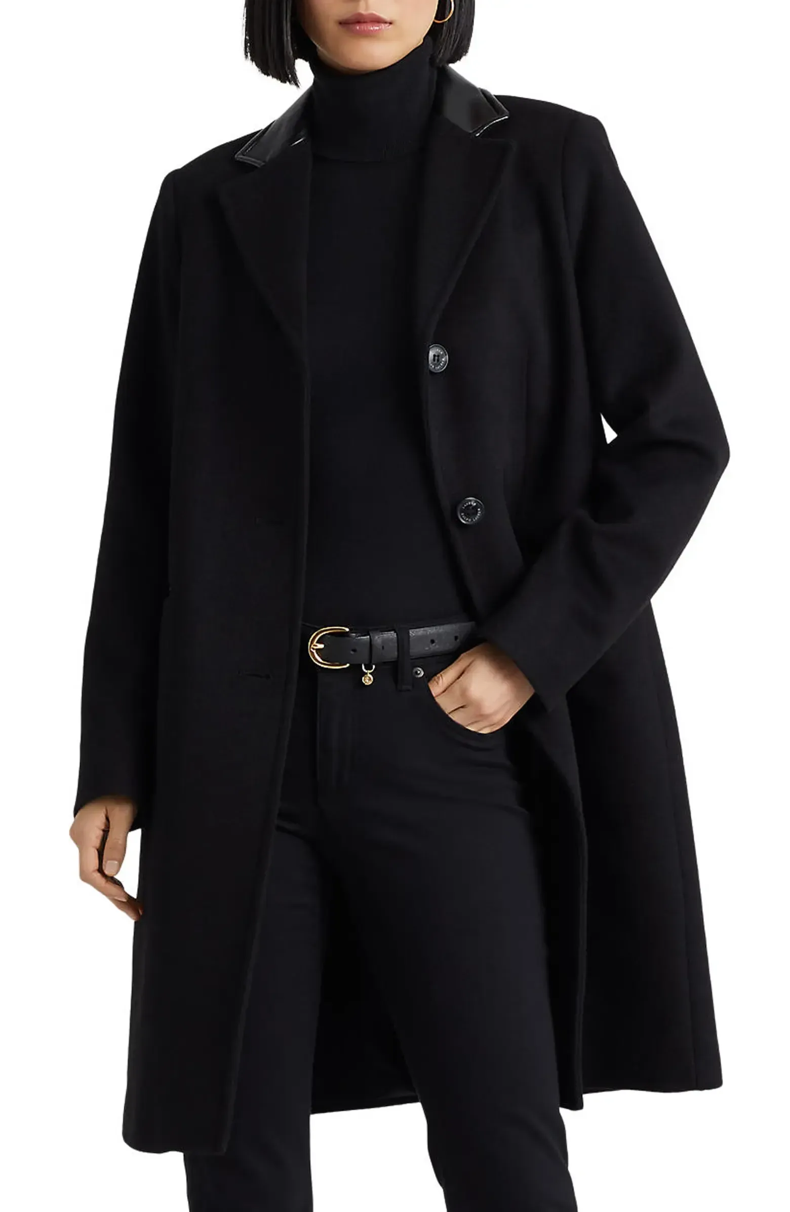 Wool overcoat warm jacket worn by Peri Monroe (Lucy Capri) in