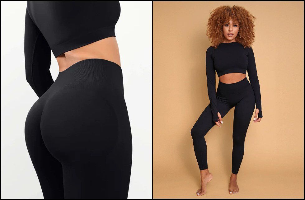 AMPLIFY LEGGING Seamless Scrunch Leggings Women Yoga Pants Rech Butt Workout  Tights Sports Fitness Gym Wear Tapered High Waisted