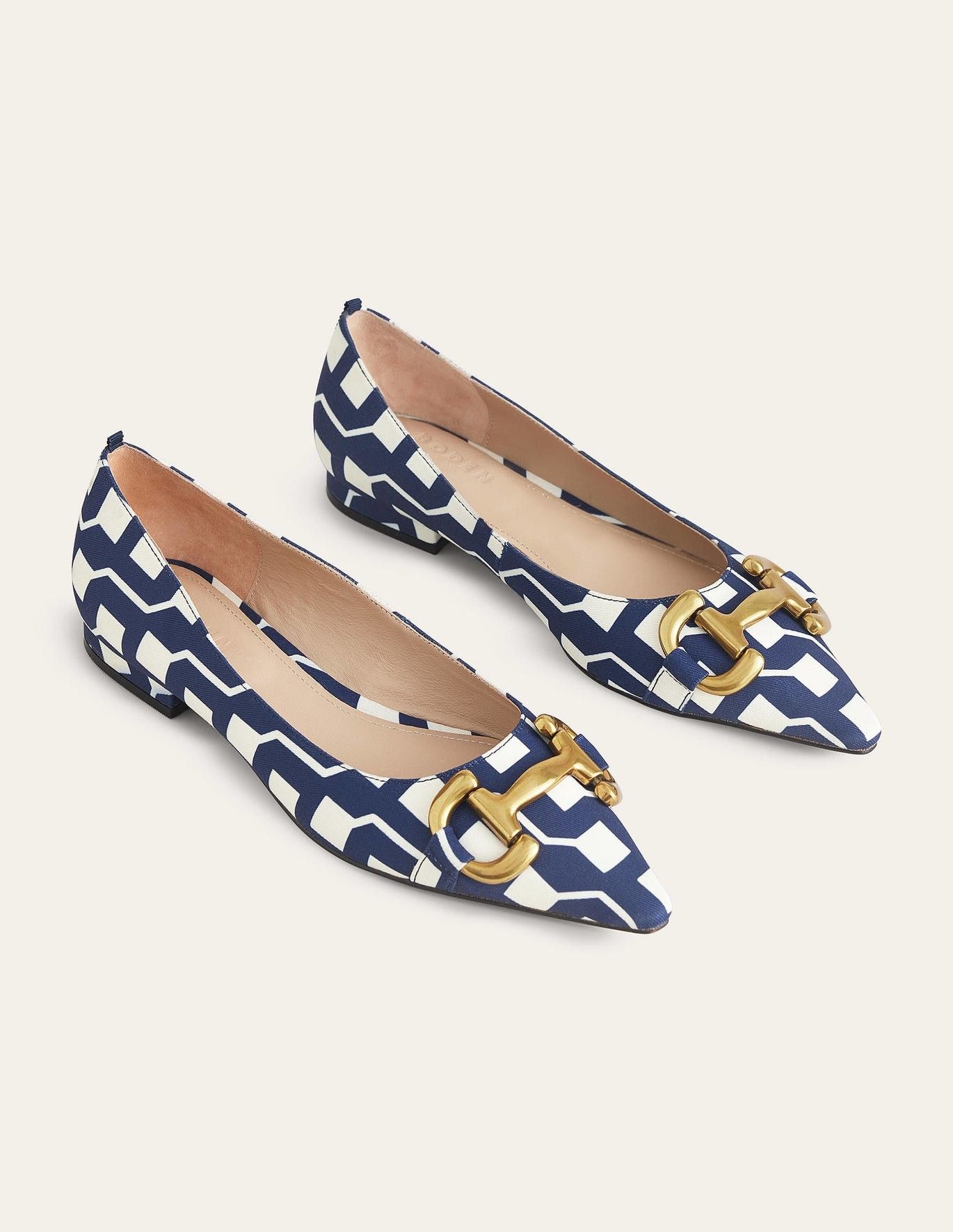 ASOS DESIGN Lemons slingback ballet flats in blue floral