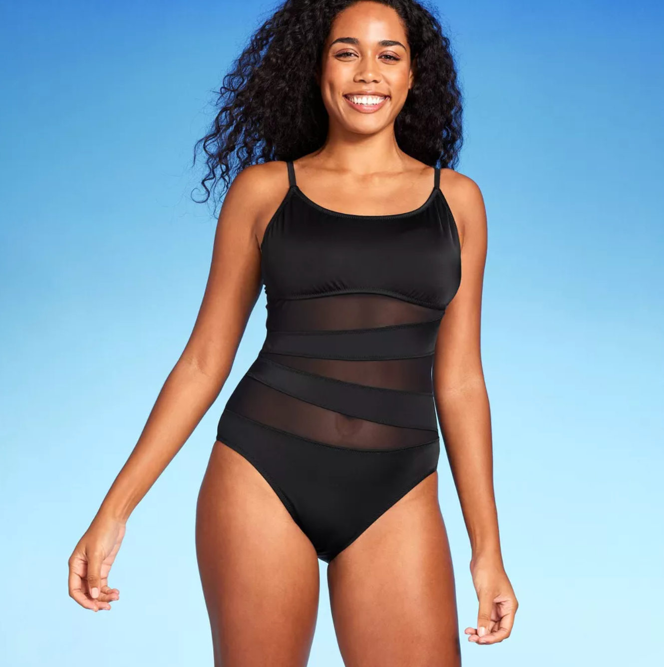 Women's High Leg Cheeky Scoop Back One Piece Swimsuit - Wild Fable