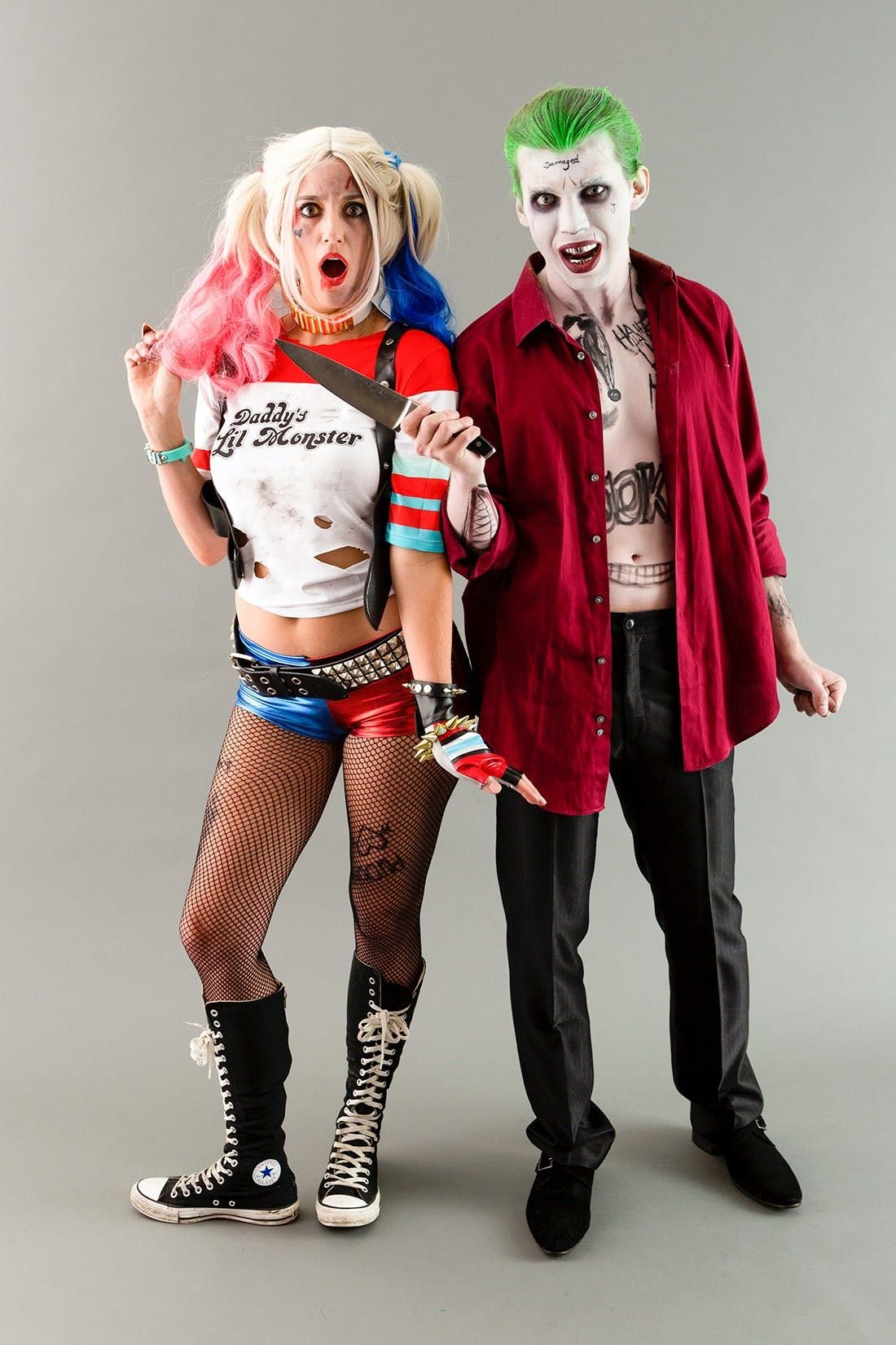Master Joker & Harley Quinn Couples Costume! - Brit + Co