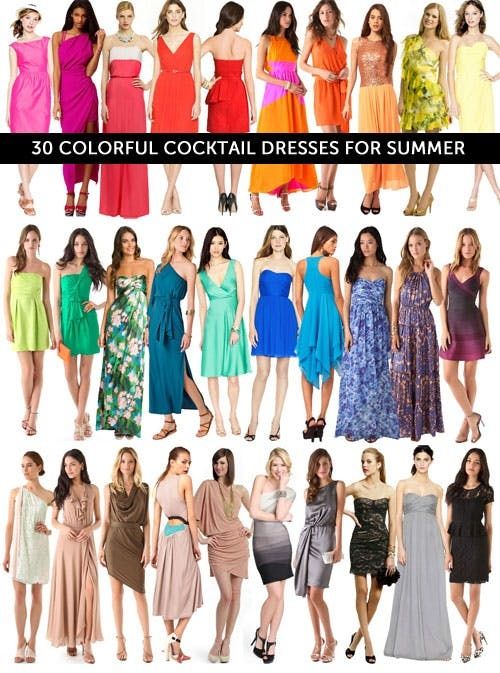 30 Colorful Cocktail Dresses for Summer Brit Co