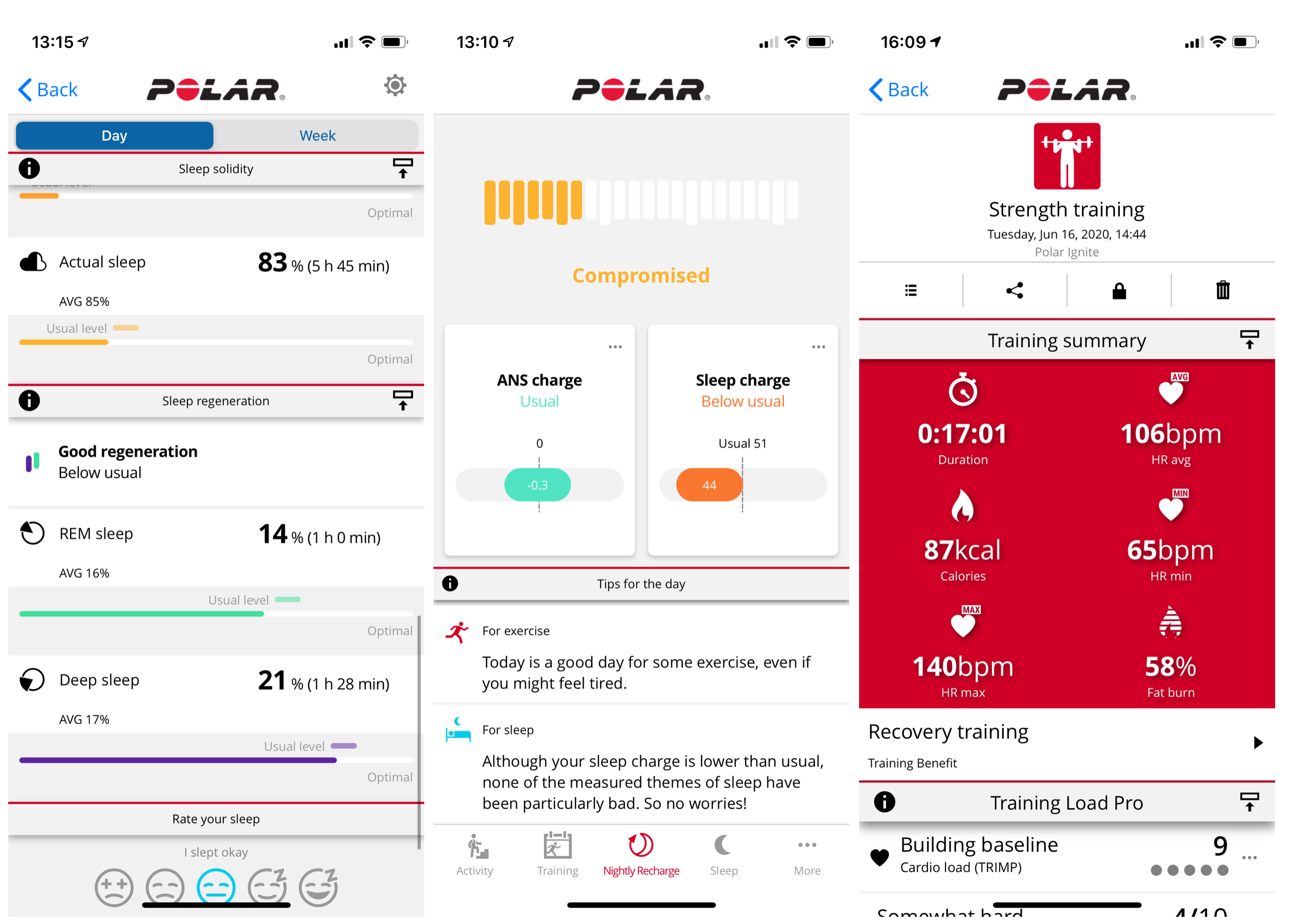 Polar ignite sleep tracking review sale