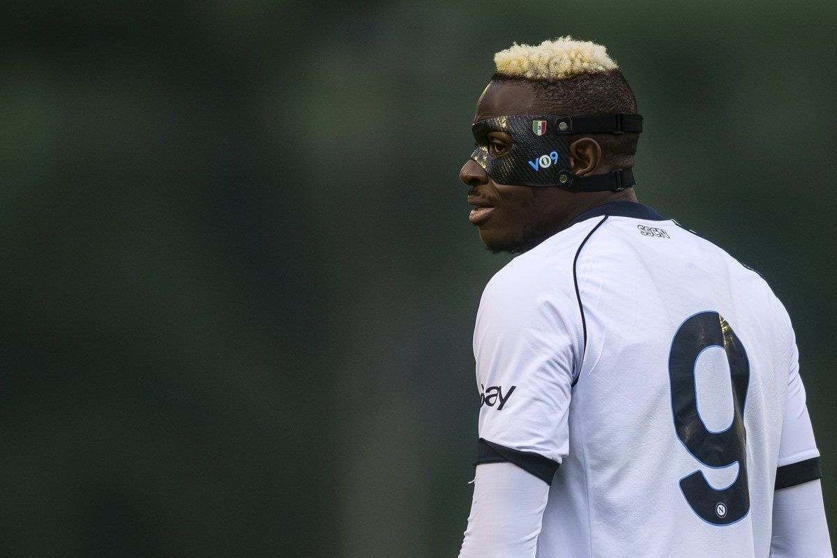 Victor Osimhen of SSC Napoli looks on during the pre-season friendly football match between SSC Napoli and SPAL.