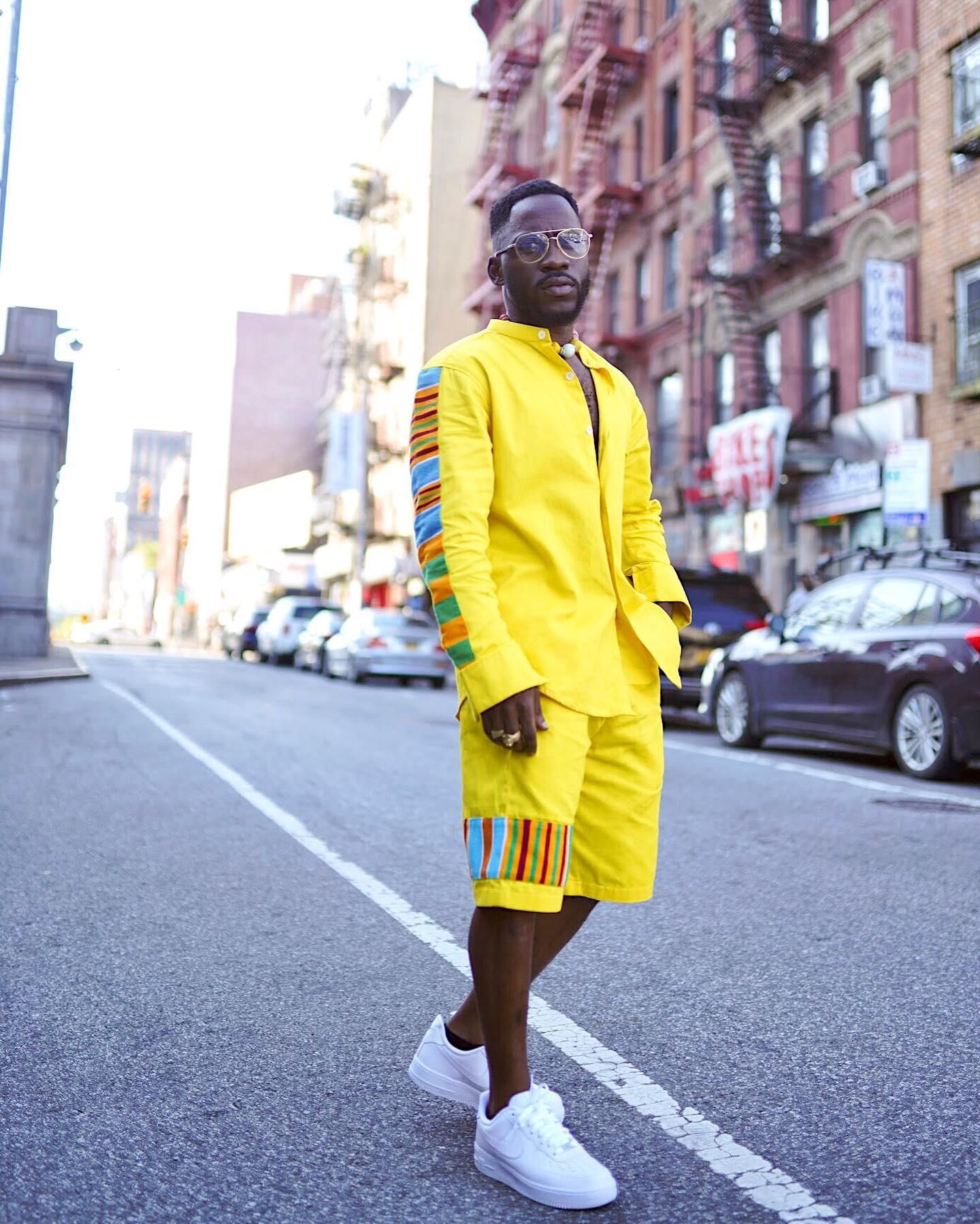 DJ A-K yellow outfit