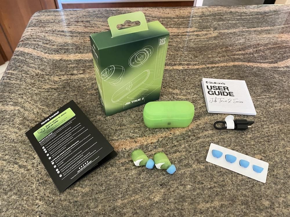 Skullcandy Jib True 2 Wireless in-Ear Earbuds - Light Grey/Blue（並行輸入品） Skullcandy Jib True 2 True Wireless BT In-Ear Headphones, 6mm