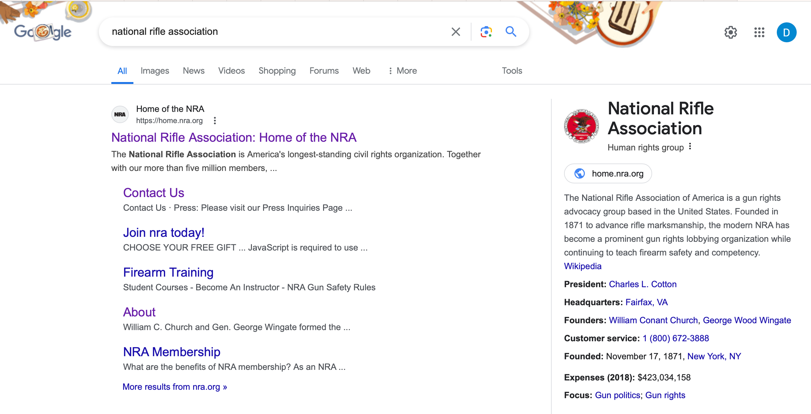 NRA on Google
