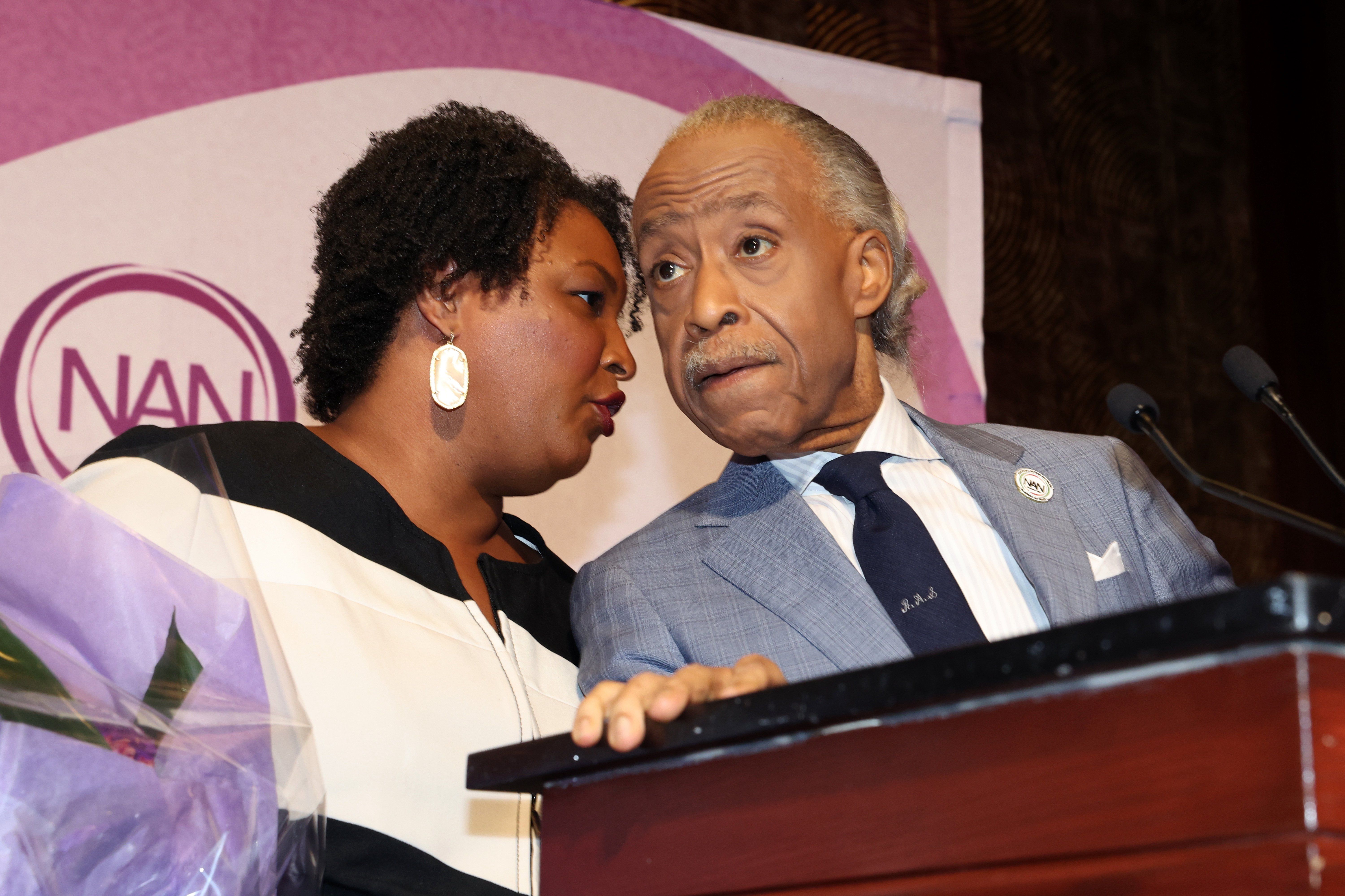 Stacey Abrams and Al Sharpton