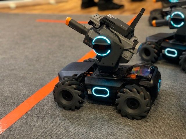 Hands on with DJI's RoboMaster S1, a robot that shoots laser beams