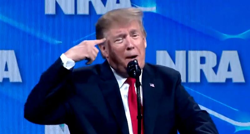 Donald Trump speaks to the NRA