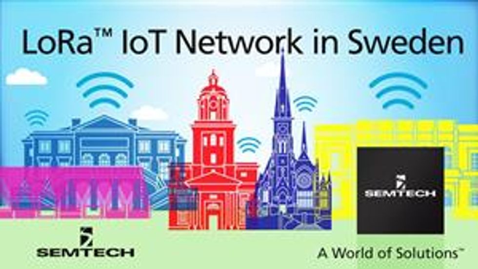 Semtech LoRa® Wireless RF Technology Featured in New Internet of Things Network Planned for Gothenburg Sweden