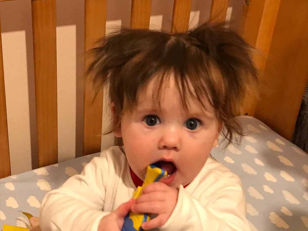 Baby Born With Natural Highlights In Her Hair Has Strangers Asking If She's Been To The Salon