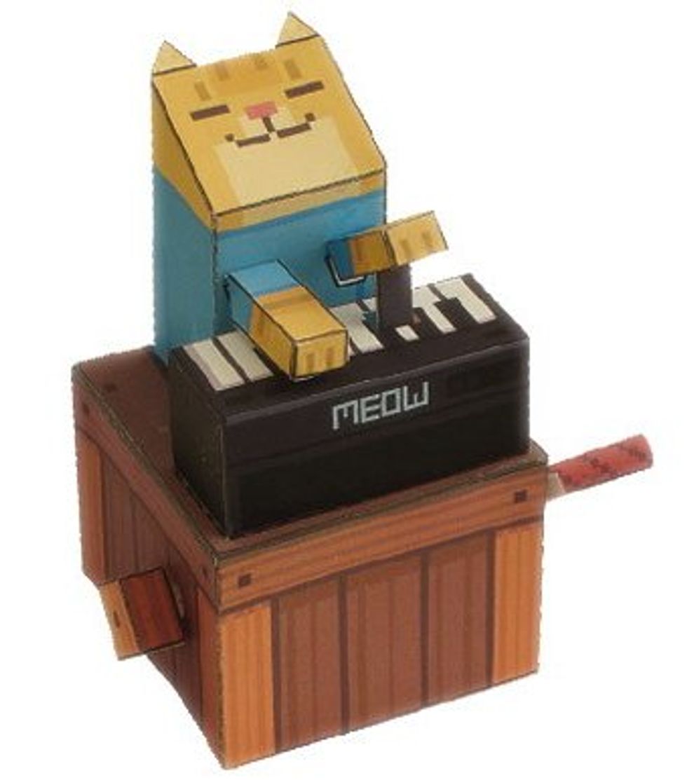 Papercraft Keyboard Cat Love Meow