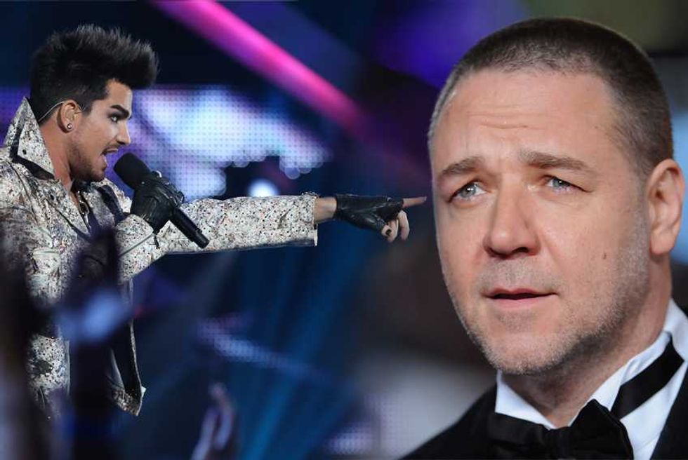 Russell Crowe Won't Take Adam Lambert's Twitter Feud Bait About His Singing Voice