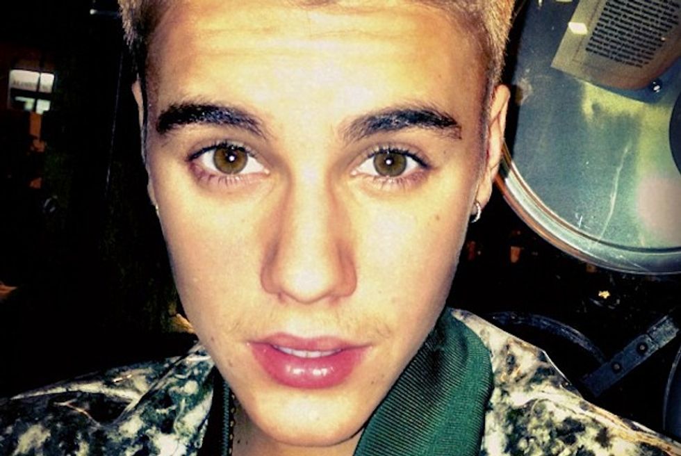 This Is What Justin Bieber Looks Like With a Mustache