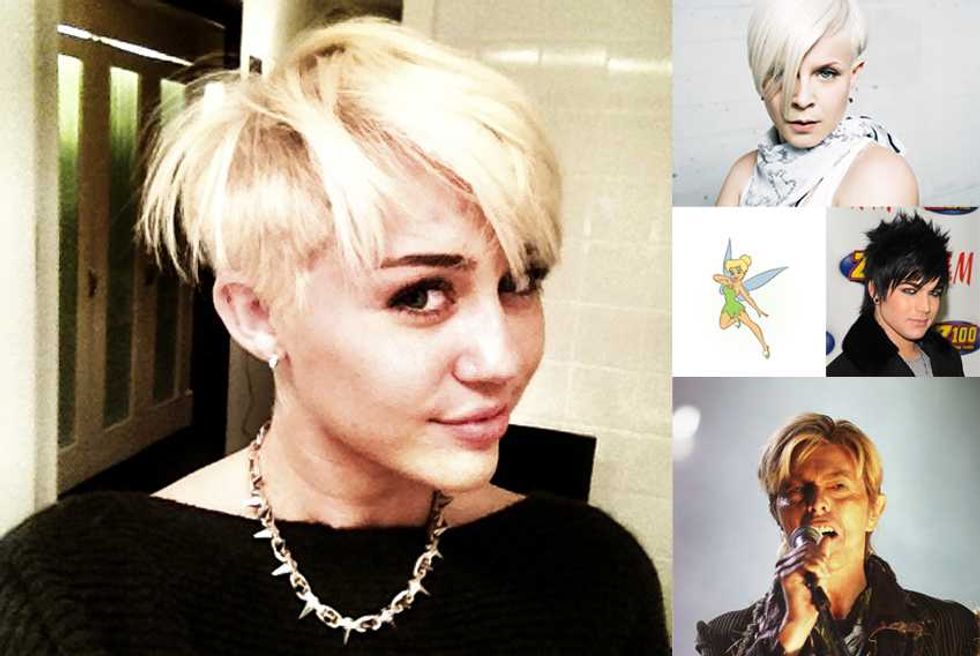 Miley Cyrus' New Blonde Pixie Cut and the Folks Who Might Have Inspired It