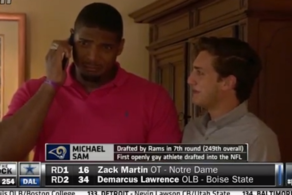 Watch The Video Of Michael Sam And His Boyfriend Getting The NFL News