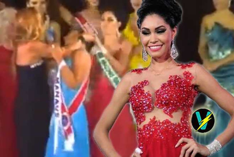 Brazilian Beauty Queen Runner-Up Rips Crown Off Winner's Head