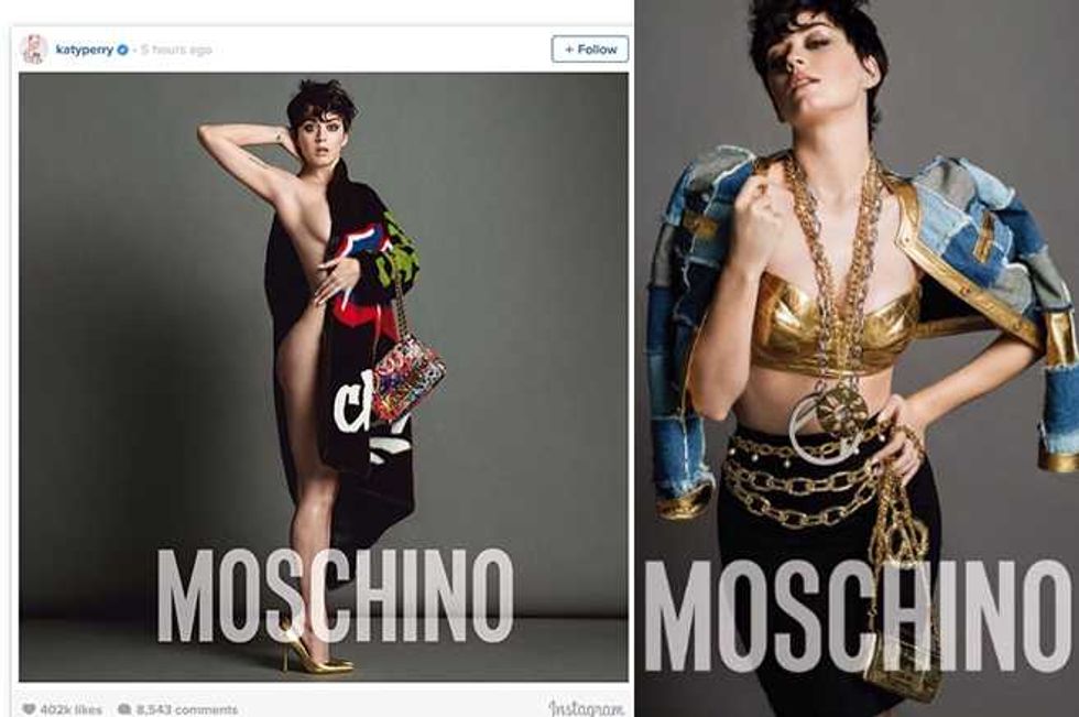 Katy Perry In Sexy Moschino Campaign—Look Away, T. Swift!