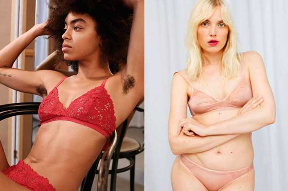 H&M Lingerie Brand Celebrates Armpit Hair And Scars