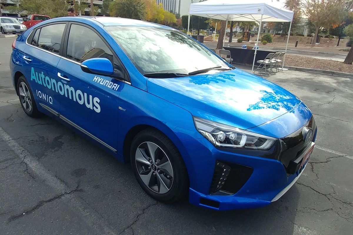 Hyundai Ioniq test vehicle CES 2017