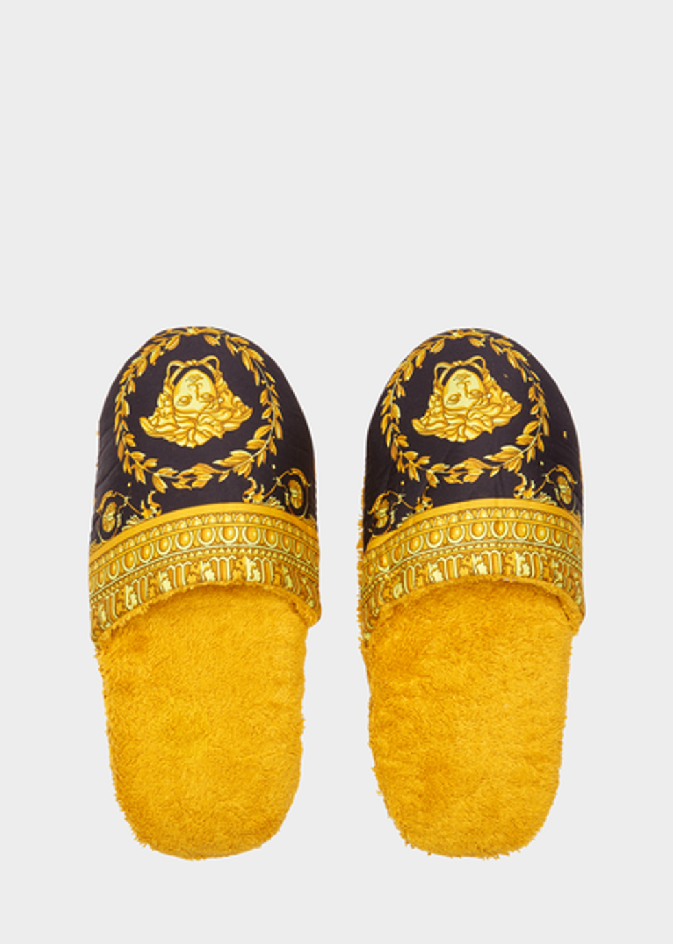Versace releases a new line of Baroque bath slippers