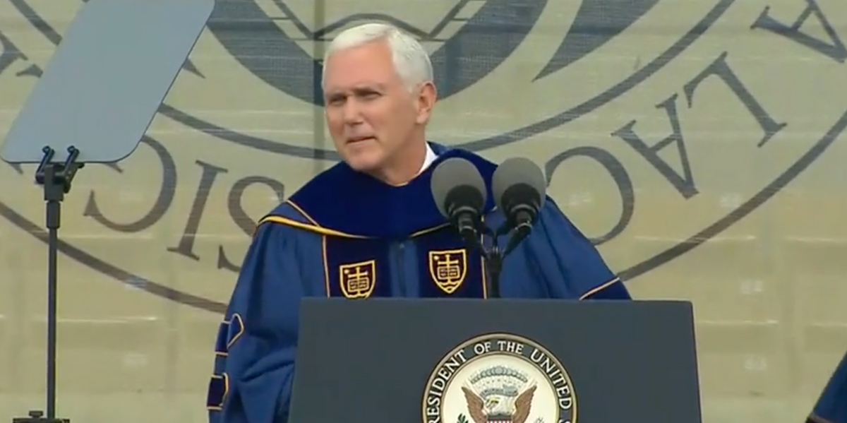 Over a Hundred Graduates Walked Out During Mike Pence's Graduation Speech