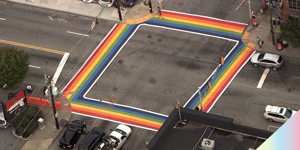 Atlanta Will Make Rainbow Crosswalks for Pride Permanent