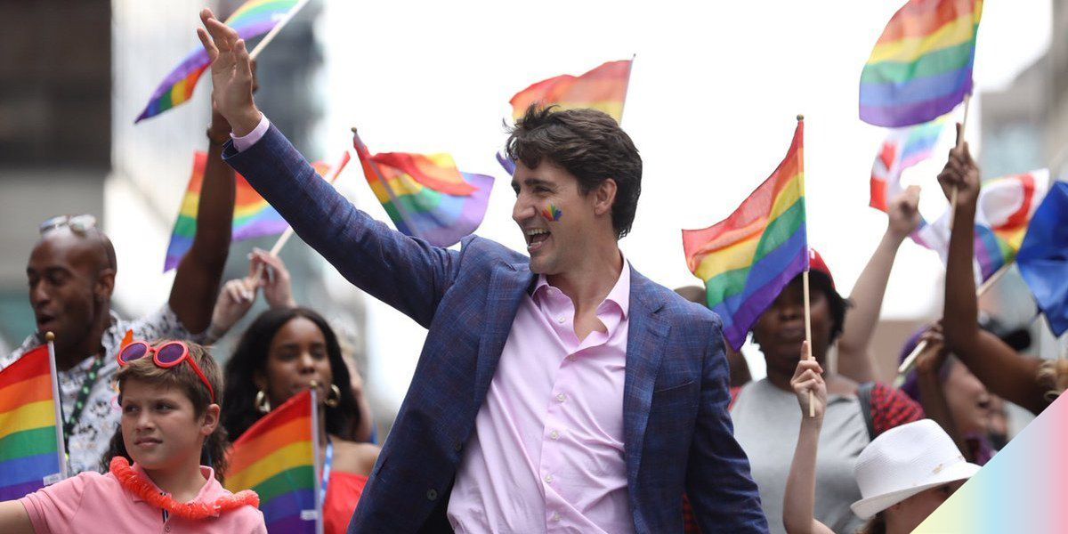 Justin Trudeau Marches for Pride in Toronto