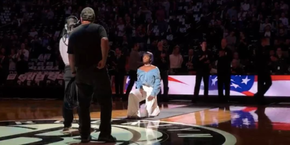 Watch Justine Skye Take a Knee While Singing the National Anthem at the Brooklyn Nets Home Opener
