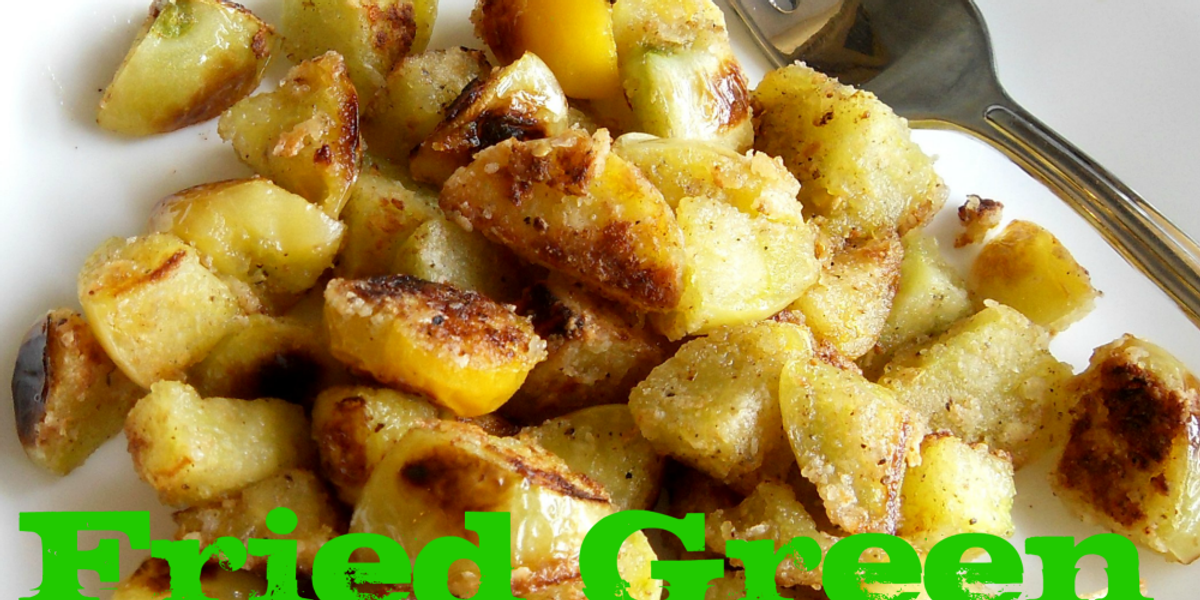 Diced Fried Green Tomatoes My Recipe Magic