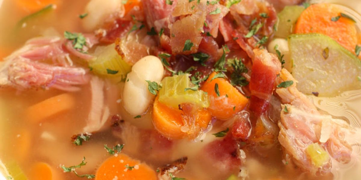 Slow Cooker Leftover Ham Bone Soup My Recipe Magic