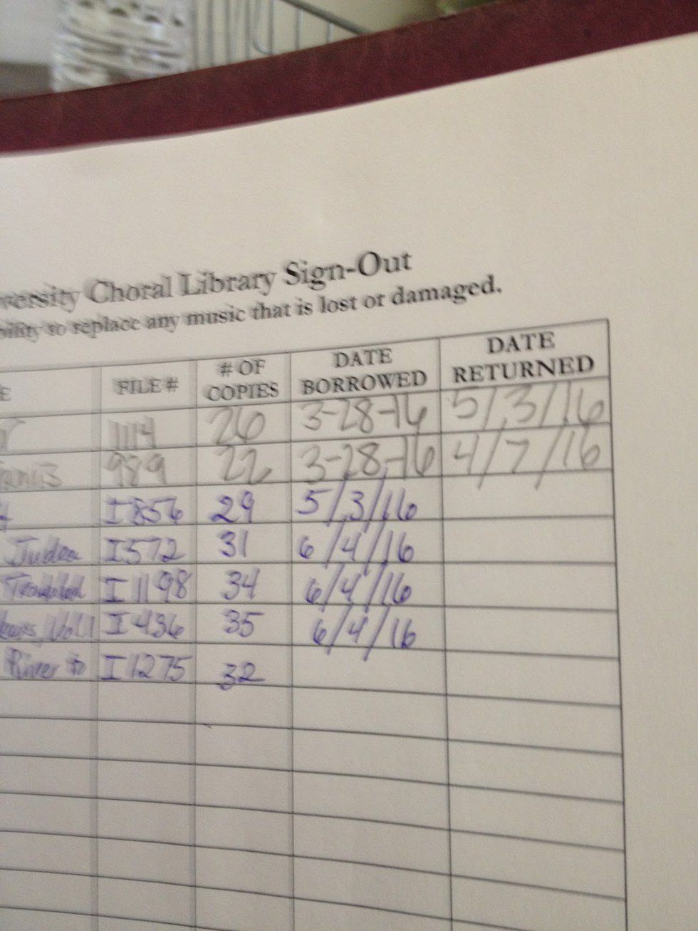 How To Organize A Choral Library