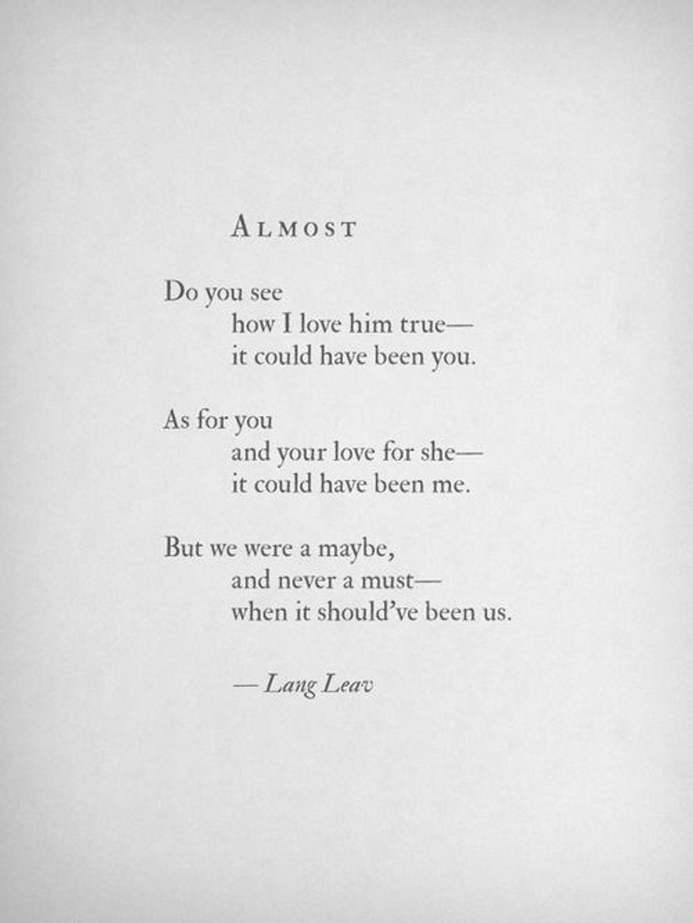11 Poems By Lang Leav That Will Make You Want To Call Your Ex