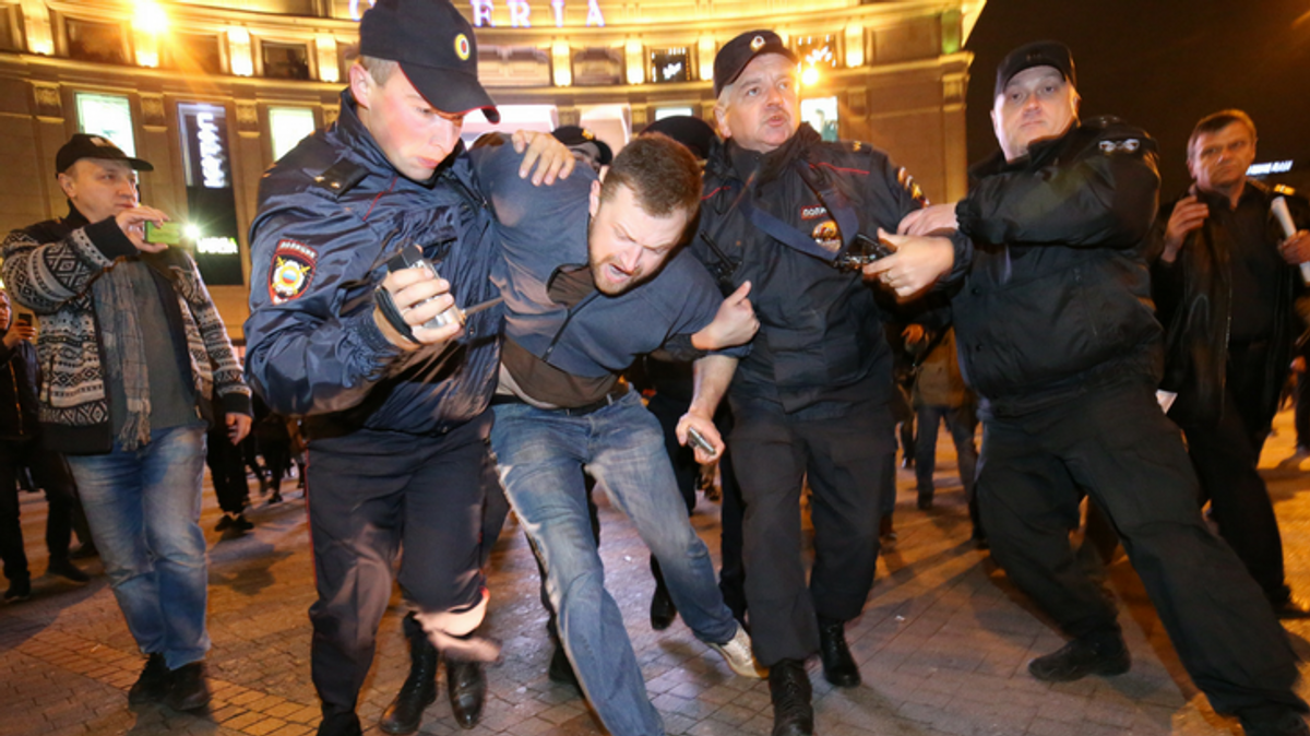 Vladimir Putin's 65th Birthday Sees 290 Protesters Arrested