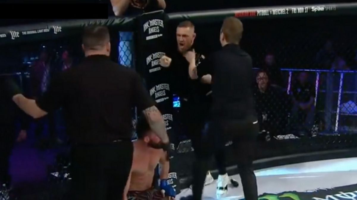 WATCH: Fighter Conor McGregor Celebrates MMA Win With Another Fight