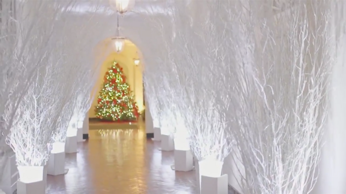 WATCH: Melania Trump Shares Video of White House Christmas Decorations
