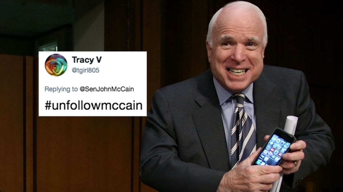 John McCain Asks for Twitter Followers, Loses Thousands