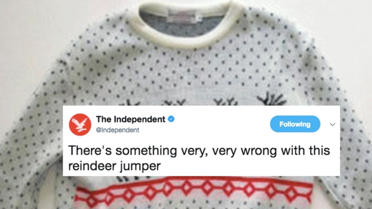 PHOTO: Sweater With Reindeers Having Sex Causes Uproar at School