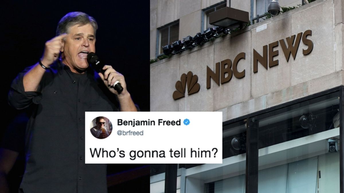 Sean Hannity Mistakenly Uses NBC Article in Twitter Insult Against NBC