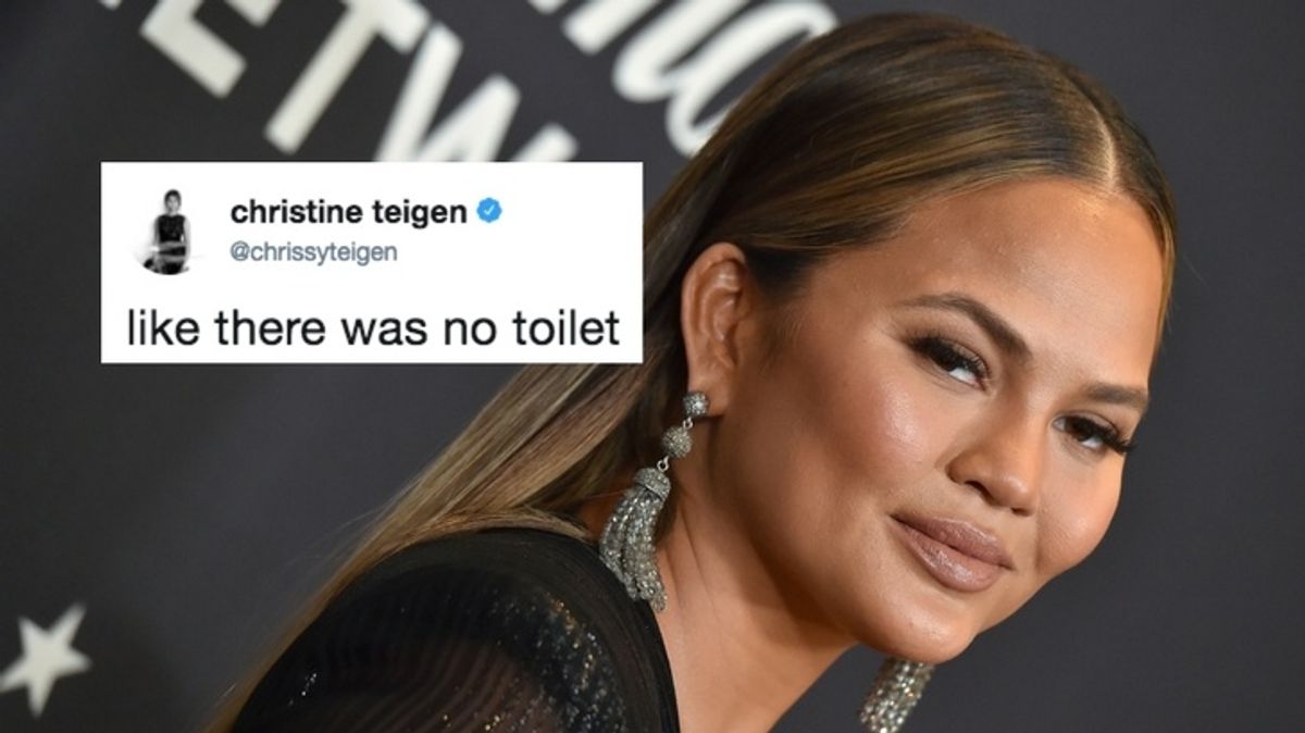 Chrissy Teigen Had a Bathroom Emergency, but her Toilet had Mysteriously Vanished