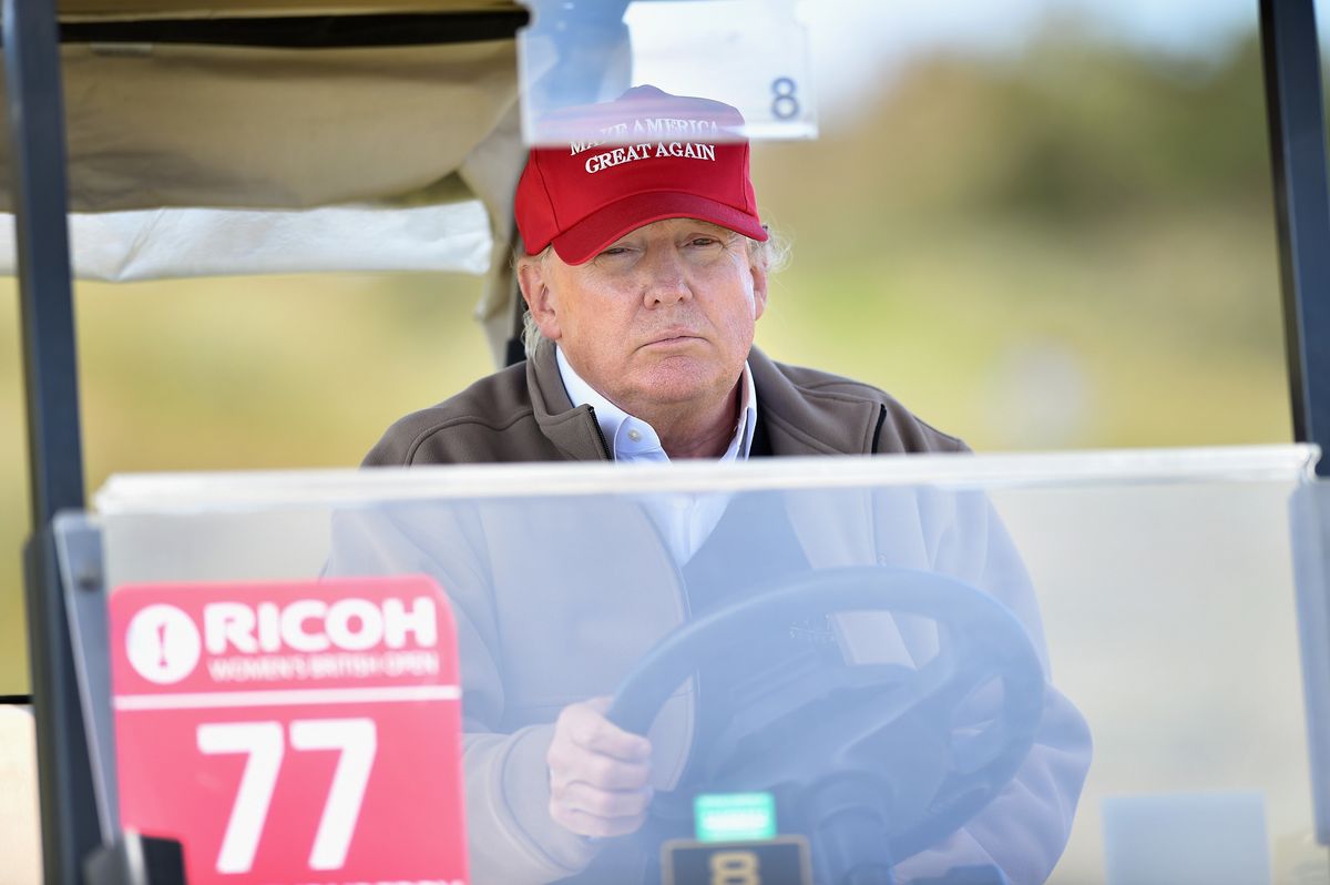 Trump Is Using the Florida School Shooting to Discredit the Russia Probe... While Golfing