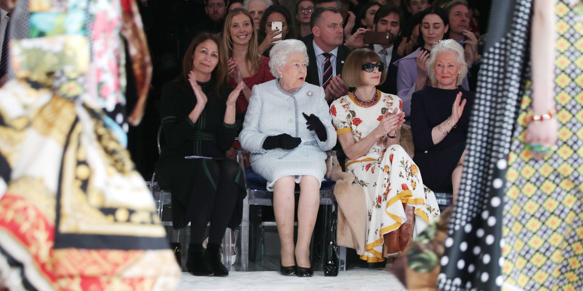 Queen Elizabeth Sat Front Row at London Fashion Week
