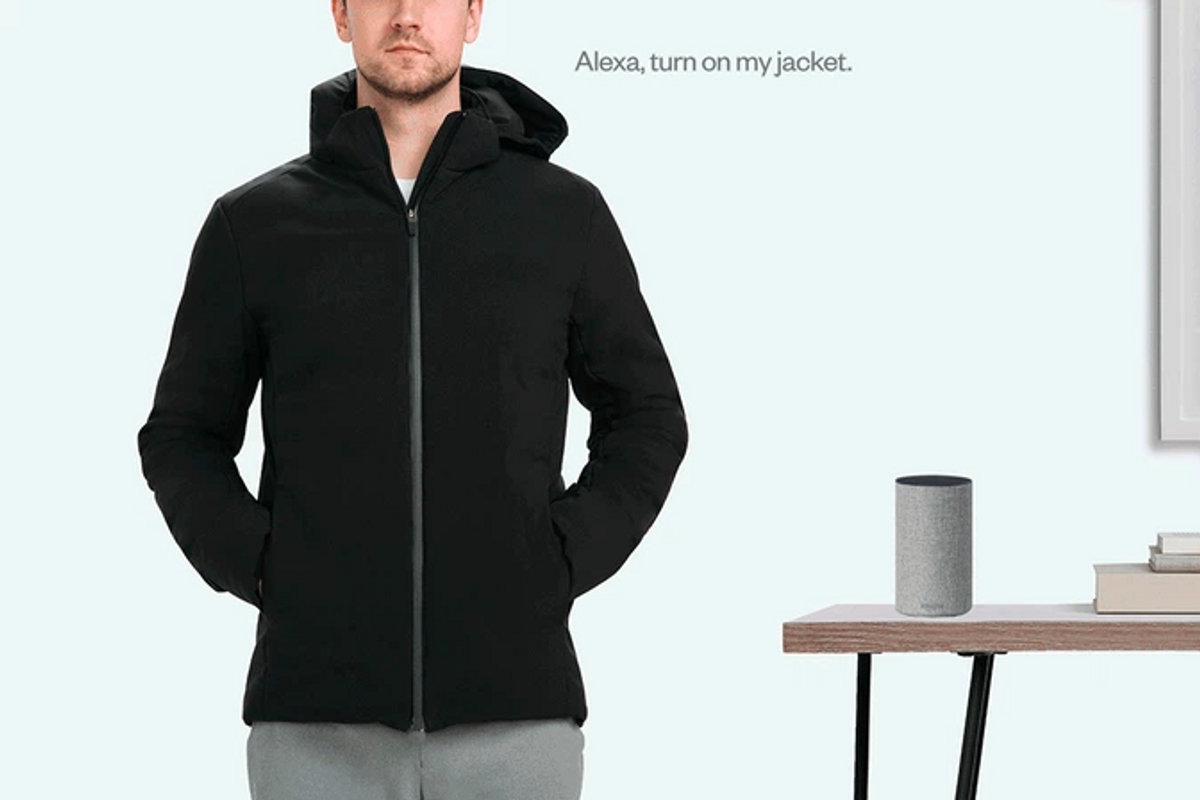 This heated jacket has Alexa control and uses machine learning to keep you warm